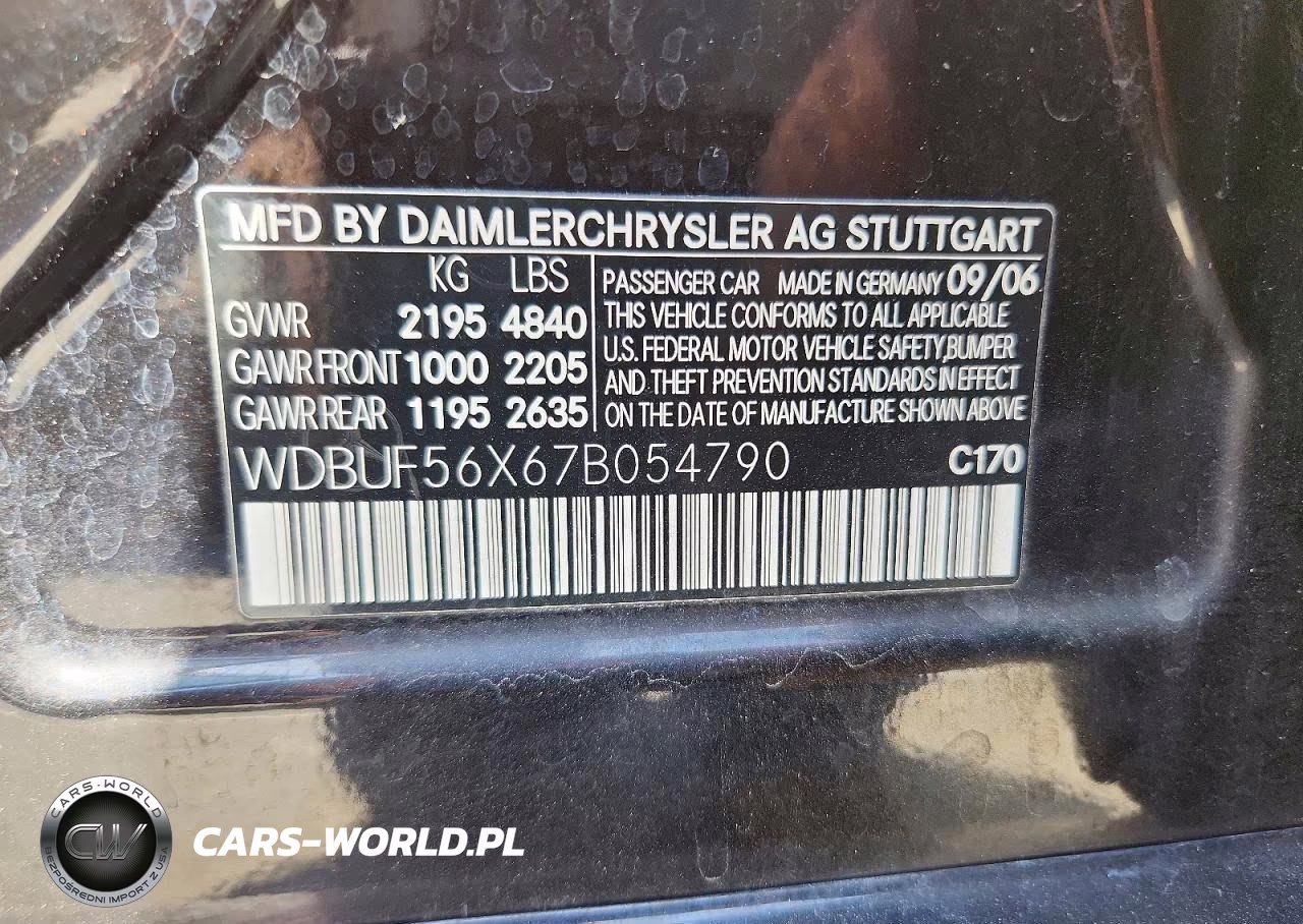 2007 Mercedes-Benz E 350 VIN:WDBUF56X67B054790 - 13