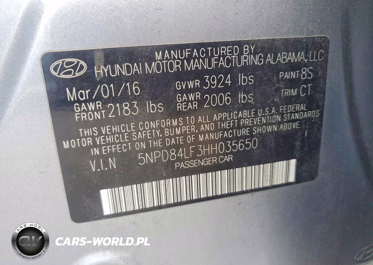 2017 Hyundai Elantra Limited VIN:5NPD84LF3HH035650 - 12
