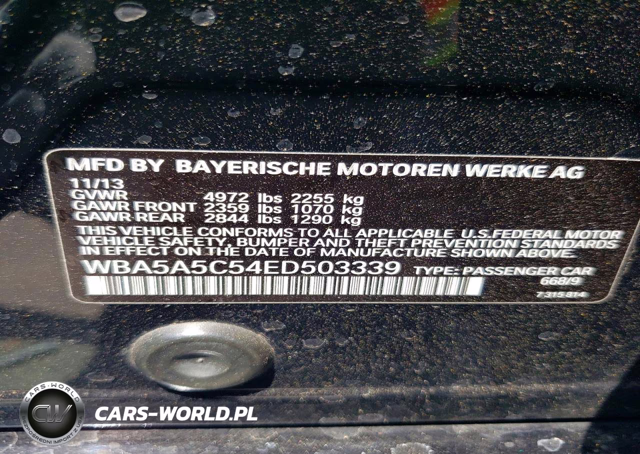 2014 BMW 528 I VIN:WBA5A5C54ED503339 - 12