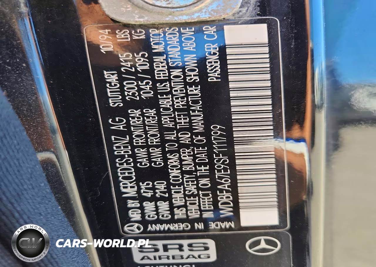 1995 Mercedes-Benz Sl 500 VIN:WDBFA67E9SF111799 - 12