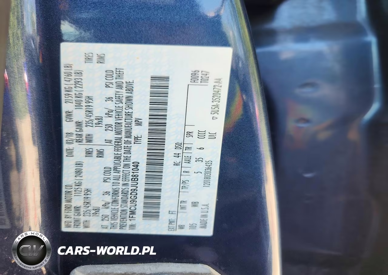 2018 Ford Escape Se VIN:1FMCU9GD9JUB81040 - 13