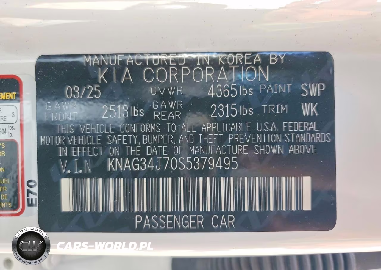 2025 Kia K5 Ex VIN:KNAG34J70S5379495 - 12