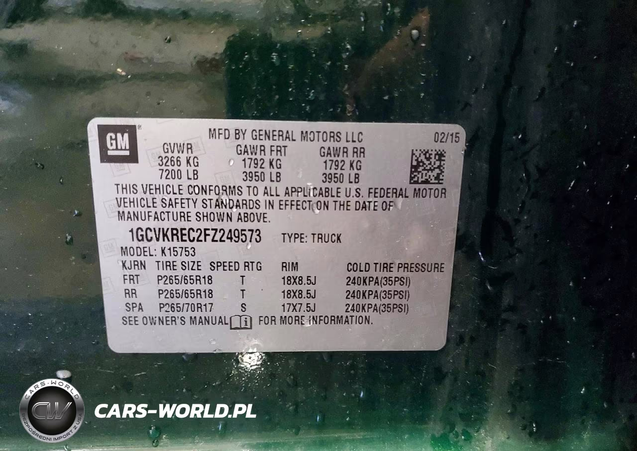 2015 Chevrolet Silverado K1500 Lt VIN:1GCVKREC2FZ249573 - 12