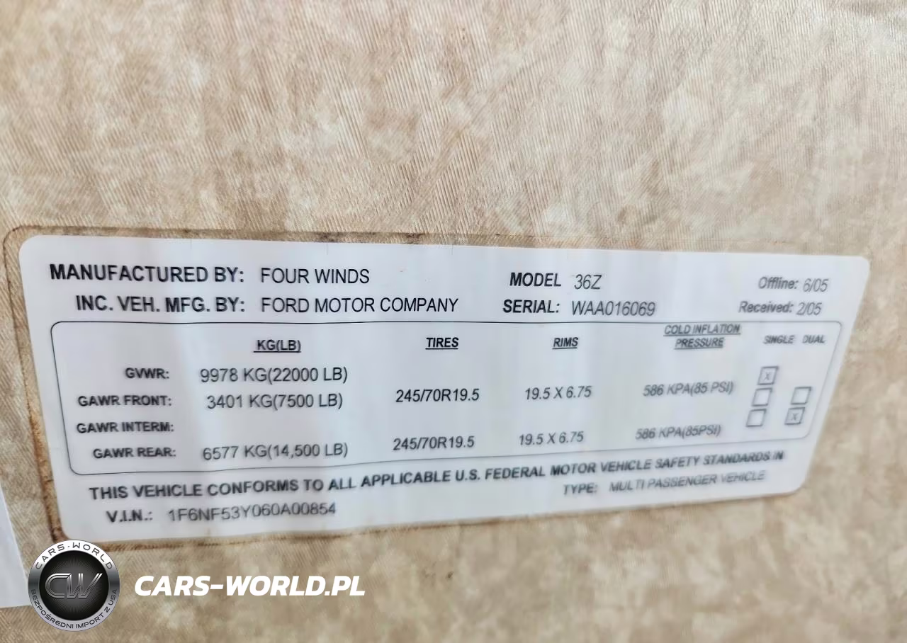 2006 Four Winds Windsport Rv VIN:1F6NF53Y060A00854 - 10