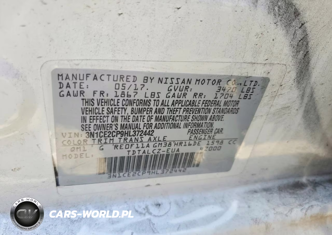 2017 Nissan Versa Note S Plus VIN:3N1CE2CP9HL372442 - 13