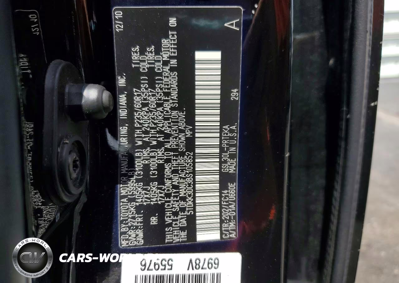 2011 Toyota Sienna Le VIN:5TDKK3DC3BS105852 - 13