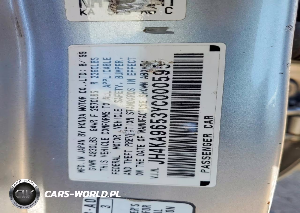 2000 Acura 3.5Rl VIN:JH4KA9653YC000595 - 12