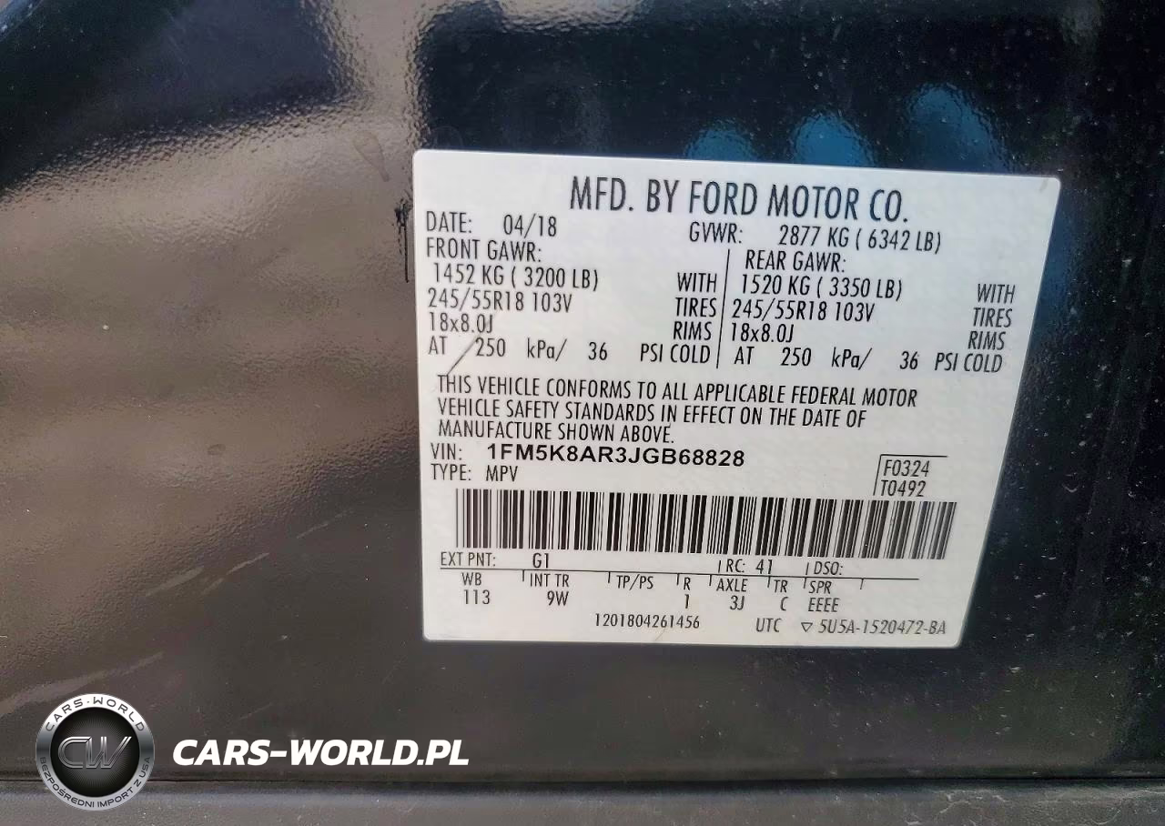 FORD EXPLORER P VIN:1FM5K8AR3JGB68828 - 13