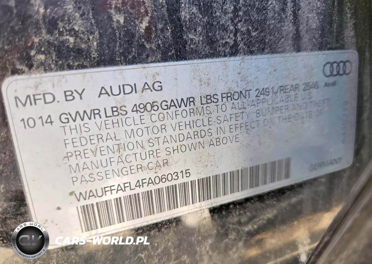2015 Audi A4 Premium Plus VIN:WAUFFAFL4FA060315 - 12