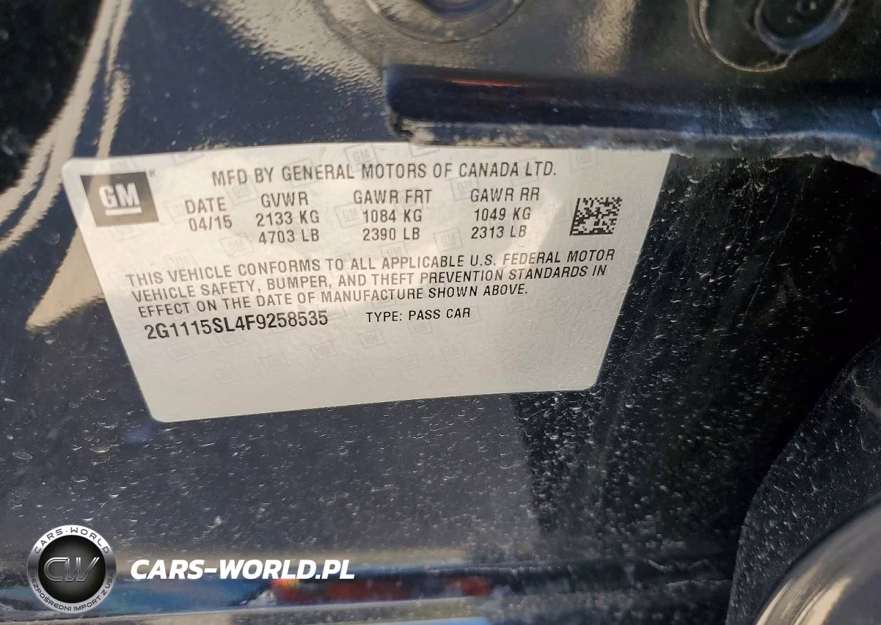2015 Chevrolet Impala Lt VIN:2G1115SL4F9258535 - 12