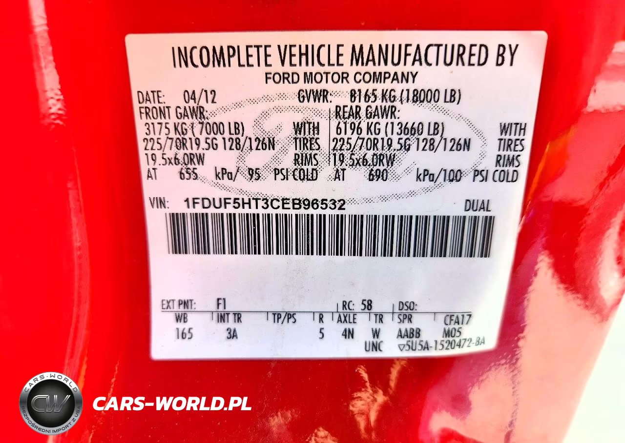 2012 Ford F550 Super Duty VIN:1FDUF5HT3CEB96532 - 13