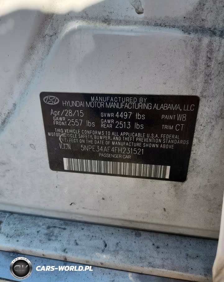 2015 Hyundai Sonata Limited VIN:5NPE34AF4FH231521 - 12