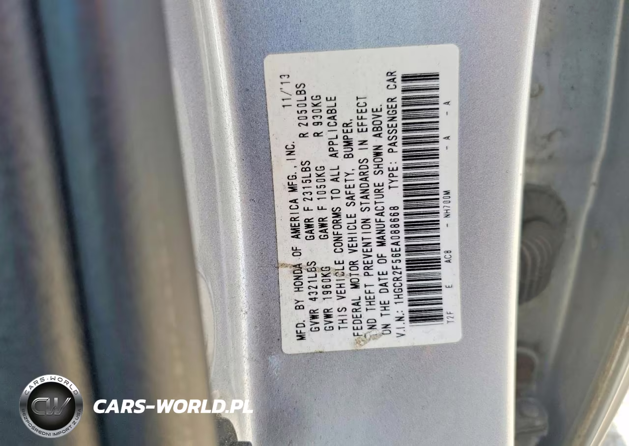 2014 Honda Accord Sport VIN:1HGCR2F56EA088668 - 12