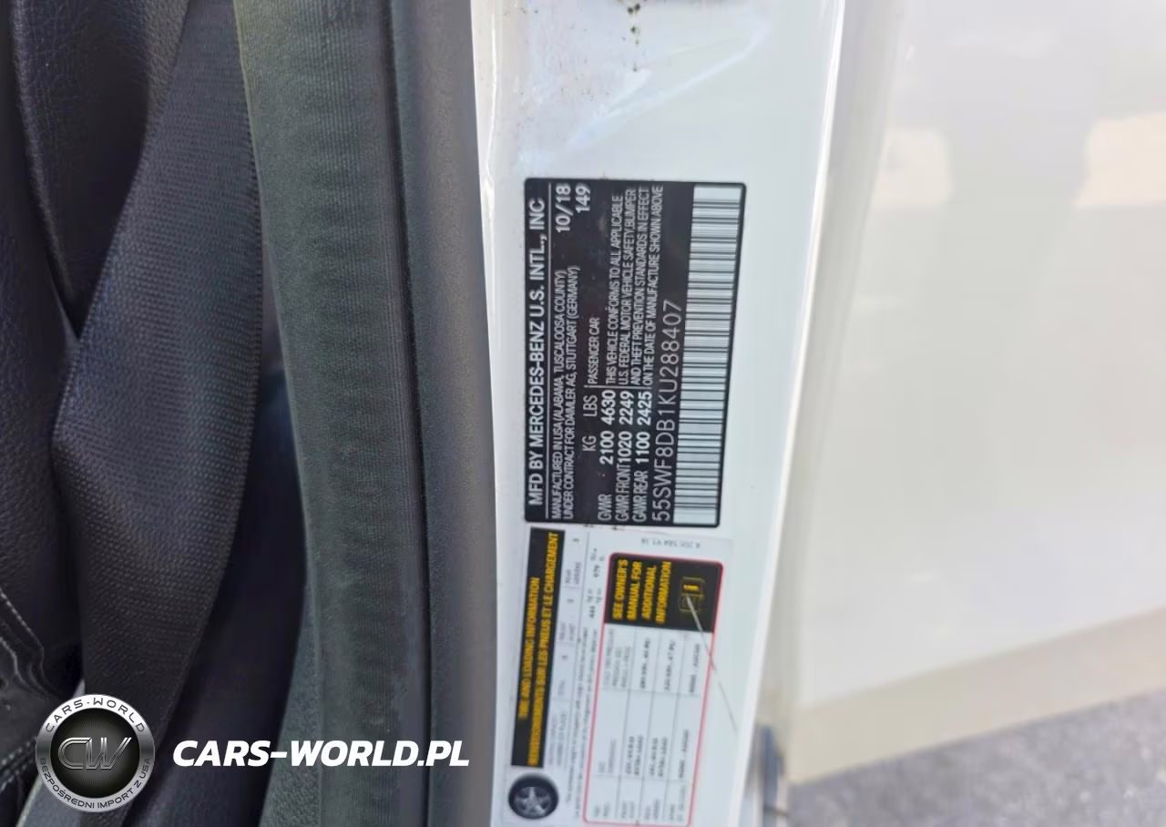 2019 Mercedes-Benz C 300 VIN:55SWF8DB1KU288407 - 10