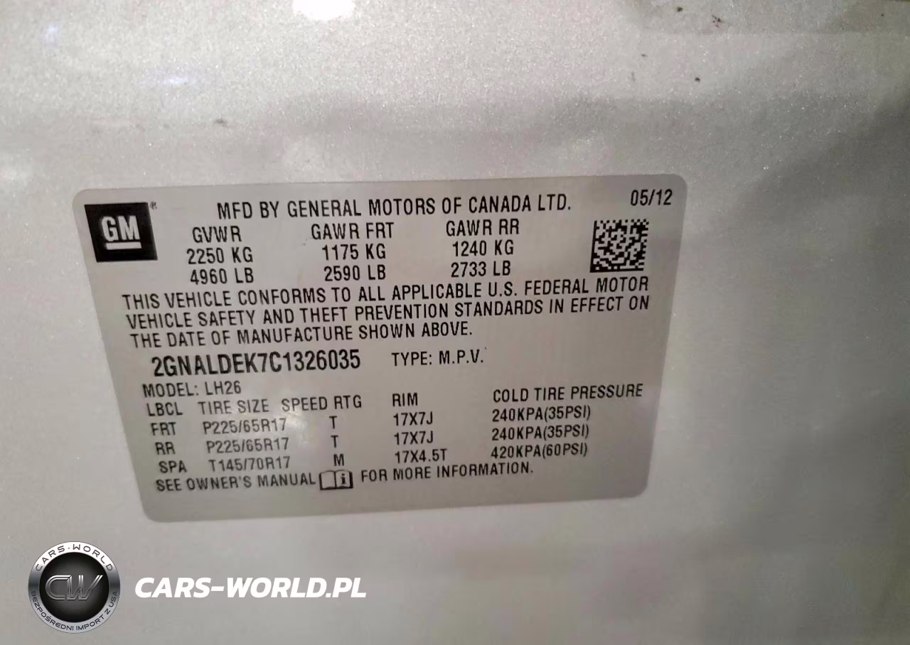 2012 Chevrolet Equinox Lt VIN:2GNALDEK7C1326035 - 13