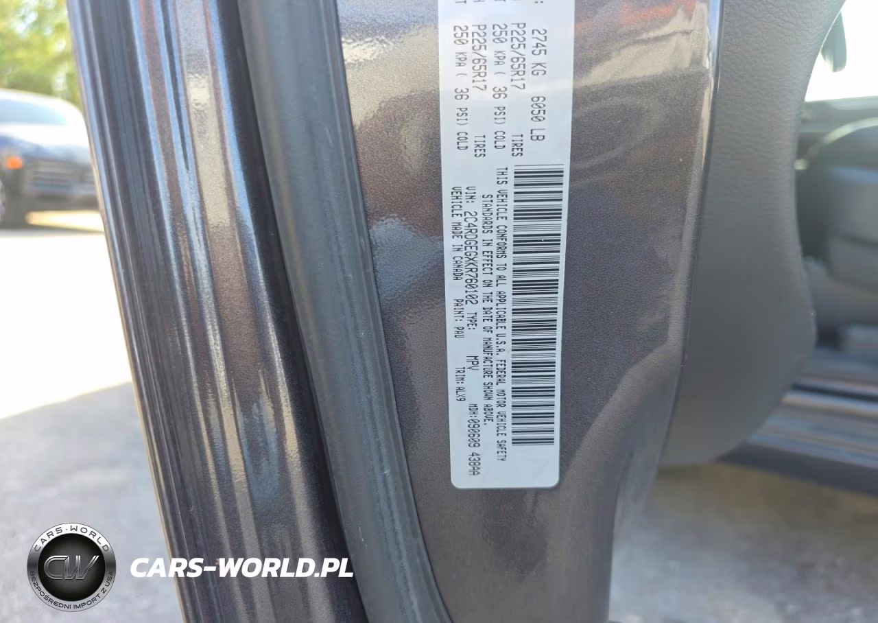 2019 Dodge Grand Caravan Gt VIN:2C4RDGEGXKR760102 - 10