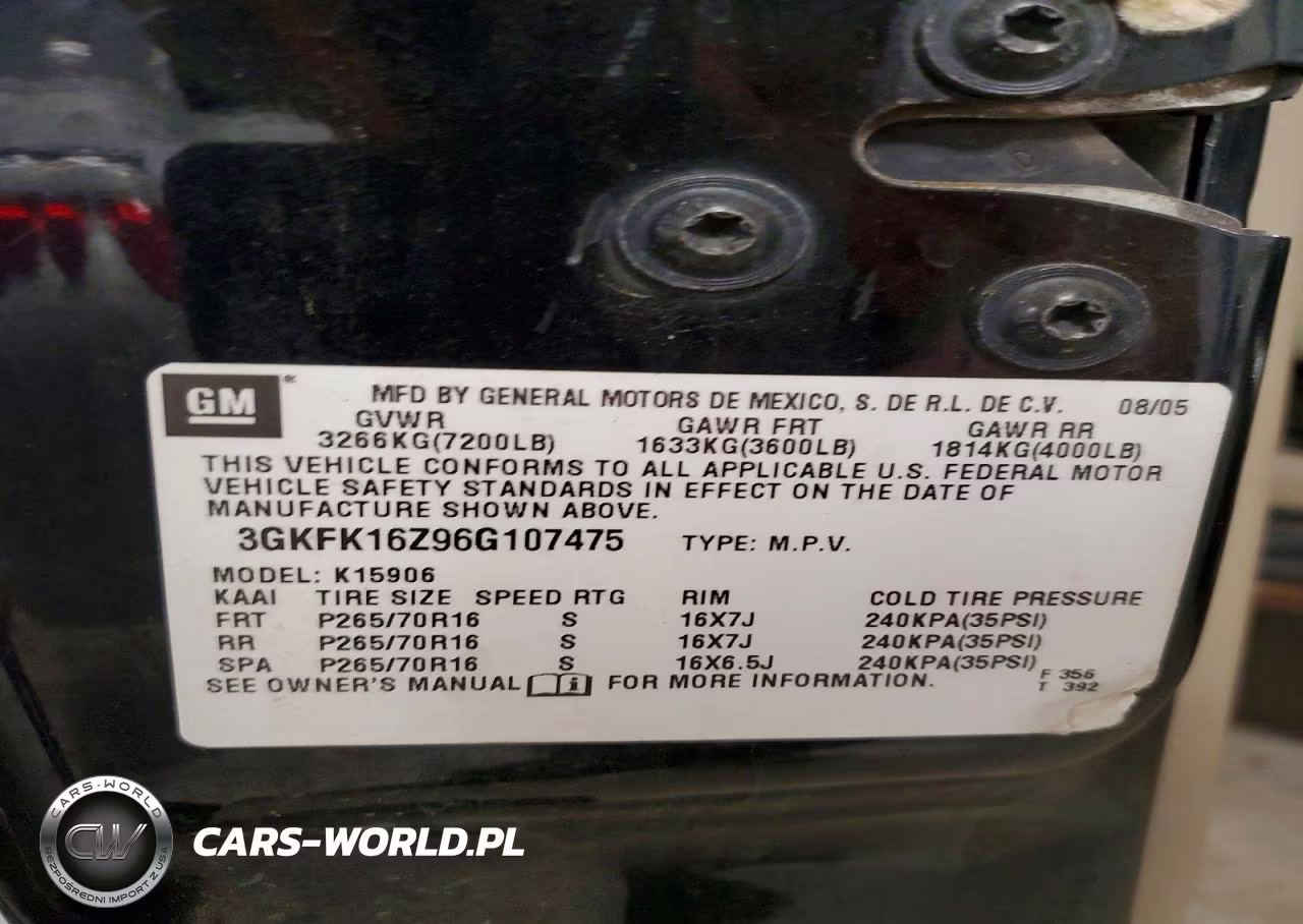 2006 GMC Yukon Xl K1500 VIN:3GKFK16Z96G107475 - 13