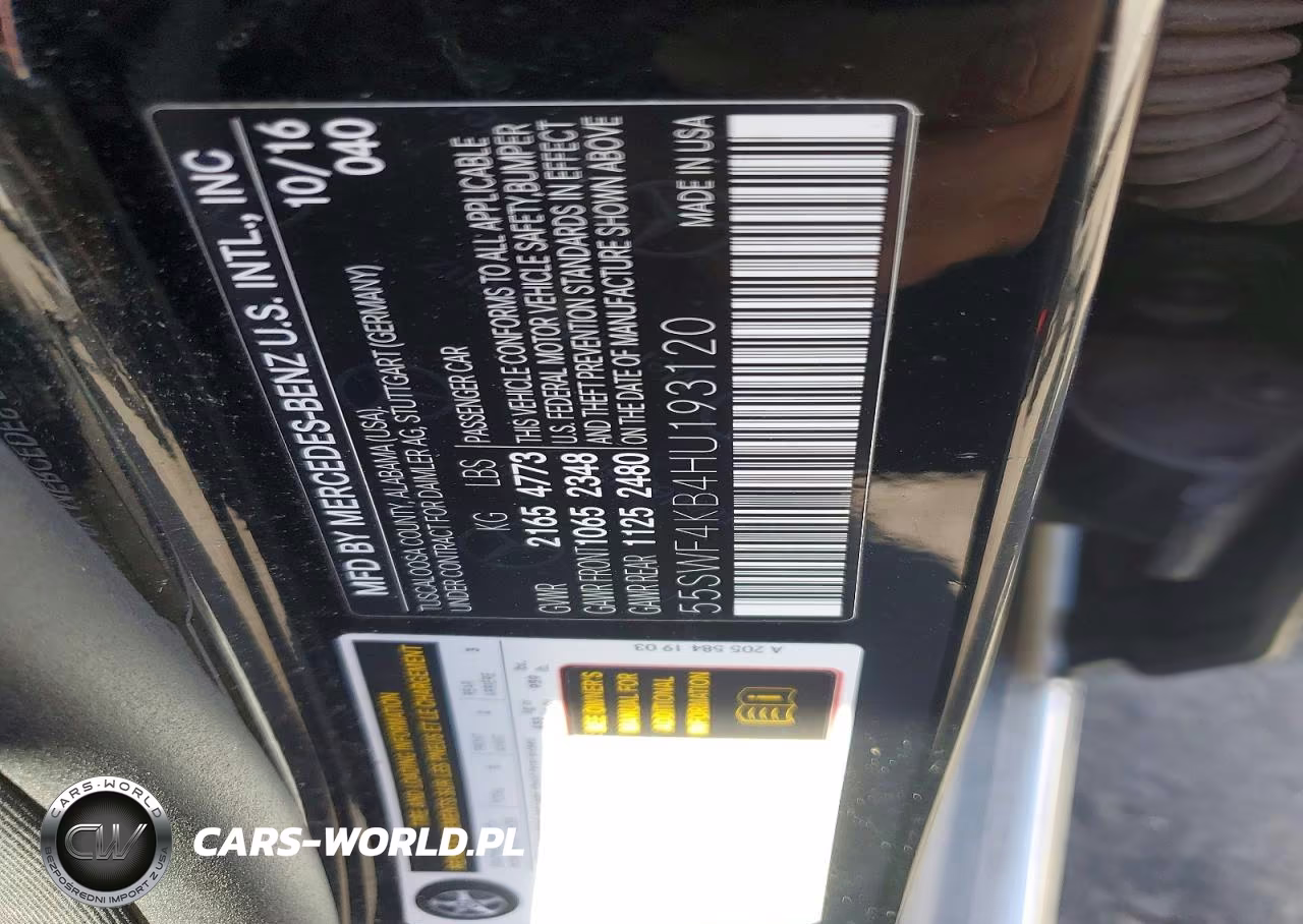 2017 Mercedes-Benz C 300 4Matic VIN:55SWF4KB4HU193120 - 12