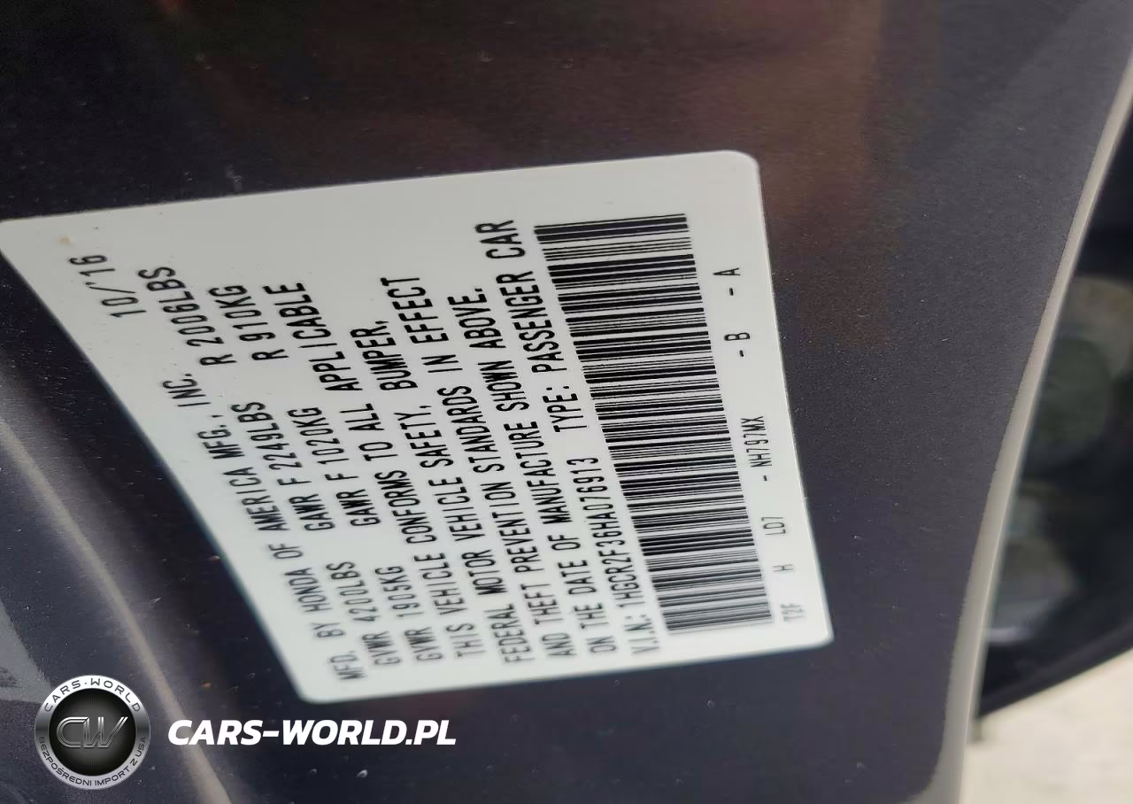 2017 Honda Accord Lx VIN:1HGCR2F36HA076913 - 12