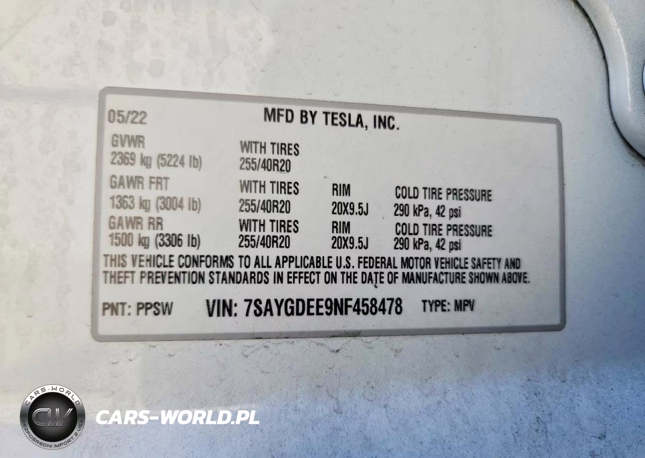 2022 Tesla Model Y VIN:7SAYGDEE9NF458478 - 13