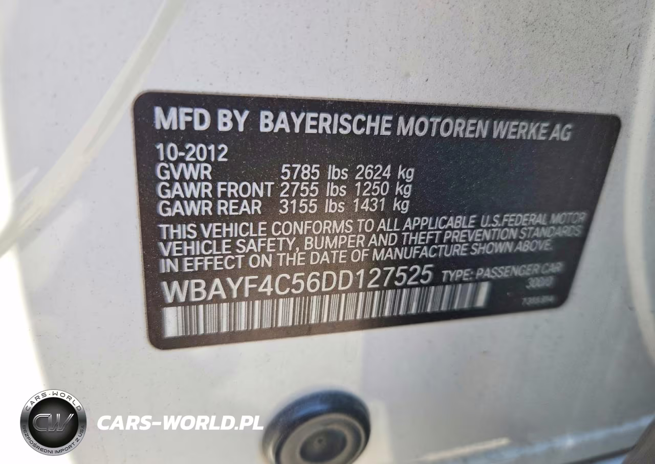 2013 BMW 740 Lxi VIN:WBAYF4C56DD127525 - 12