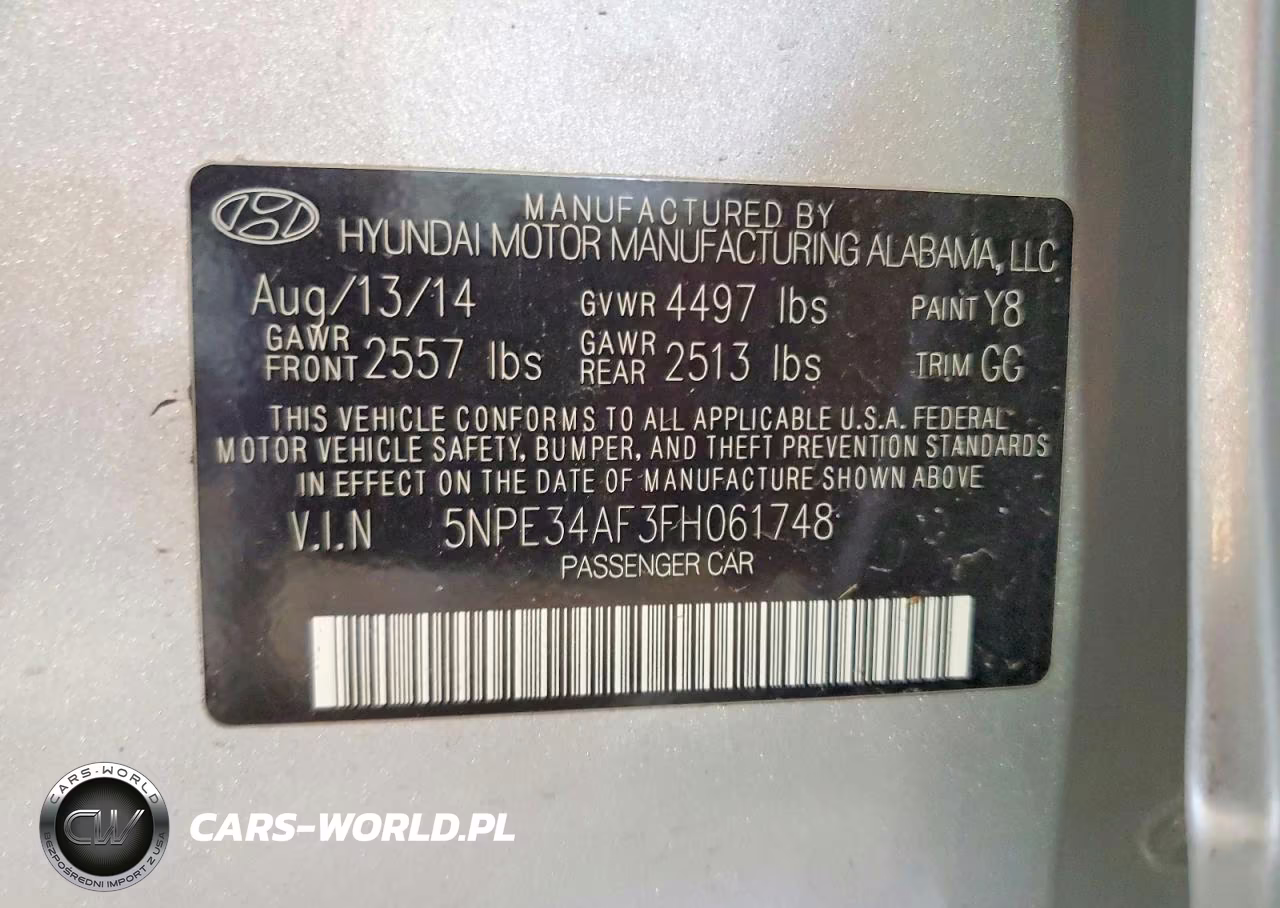 2015 Hyundai Sonata Sport VIN:5NPE34AF3FH061748 - 13