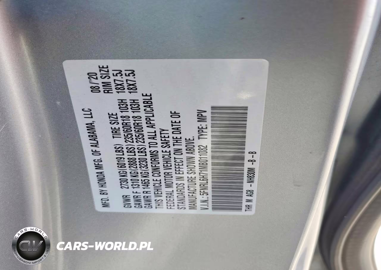 2021 Honda Odyssey Exl VIN:5FNRL6H71MB011082 - 14