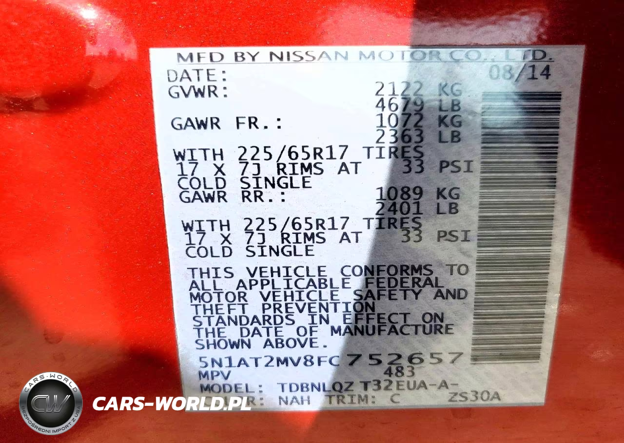 2015 Nissan Rogue Sv VIN:5N1AT2MV8FC752657 - 13