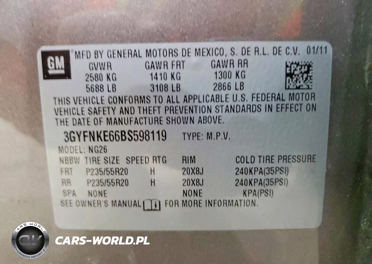 2011 Cadillac Srx Premium Collection VIN:3GYFNKE66BS598119 - 13