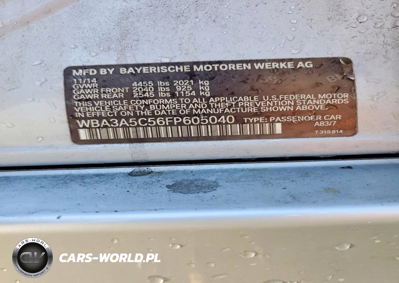 2015 BMW 328 I VIN:WBA3A5C56FP605040 - 12