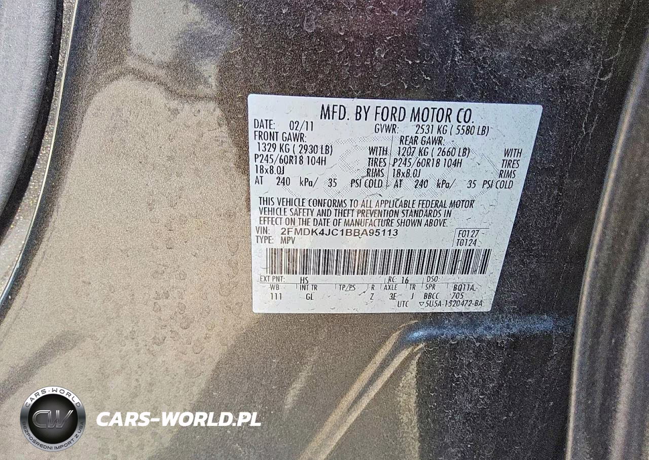 2011 Ford Edge Sel VIN:2FMDK4JC1BBA95113 - 12