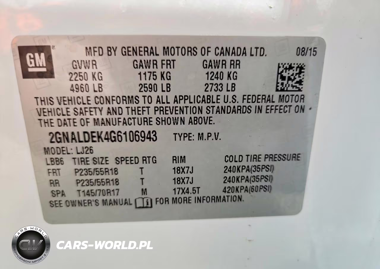 2016 Chevrolet Equinox Ltz VIN:2GNALDEK4G6106943 - 13