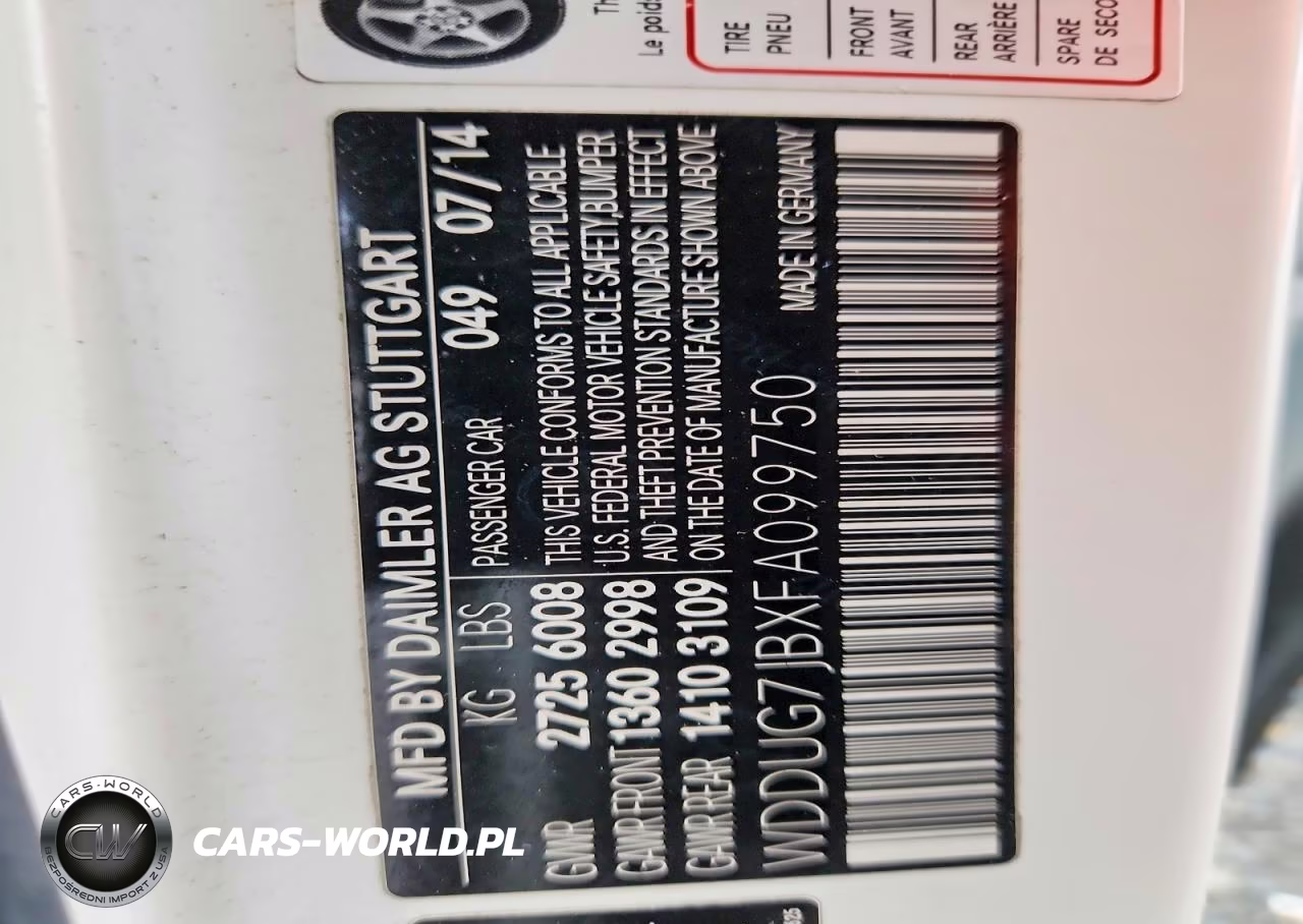 2015 Mercedes-Benz S 63 Amg VIN:WDDUG7JBXFA099750 - 12