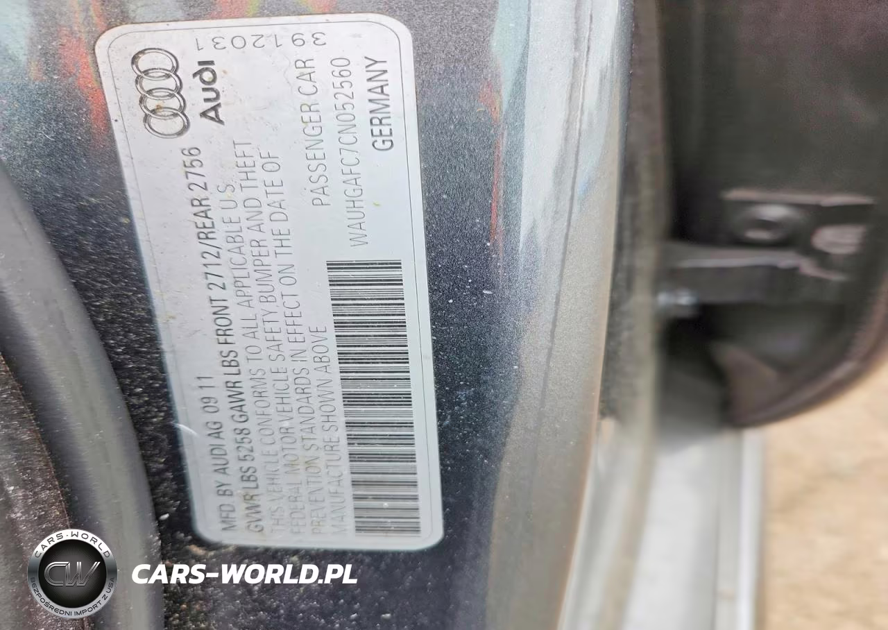 2012 Audi A6 Prestige VIN:WAUHGAFC7CN052560 - 12