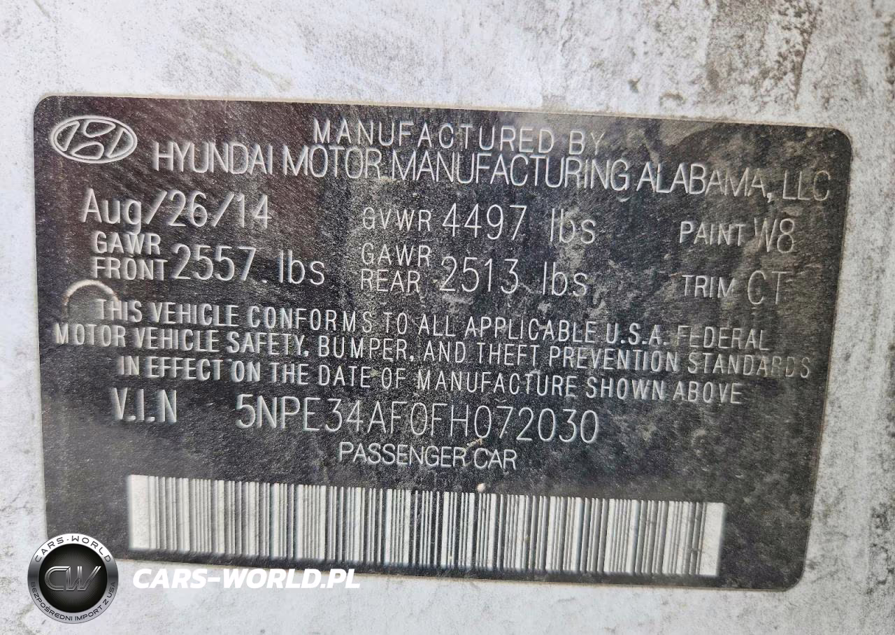 2015 Hyundai Sonata VIN:5NPE34AF0FH072030 - 12