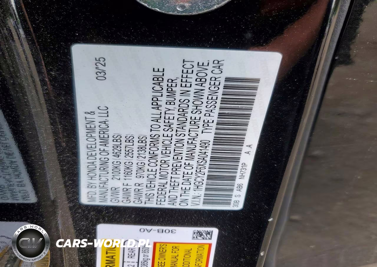 2025 Honda Accord Hybrid Exl VIN:1HGCY2F6XSA041490 - 13