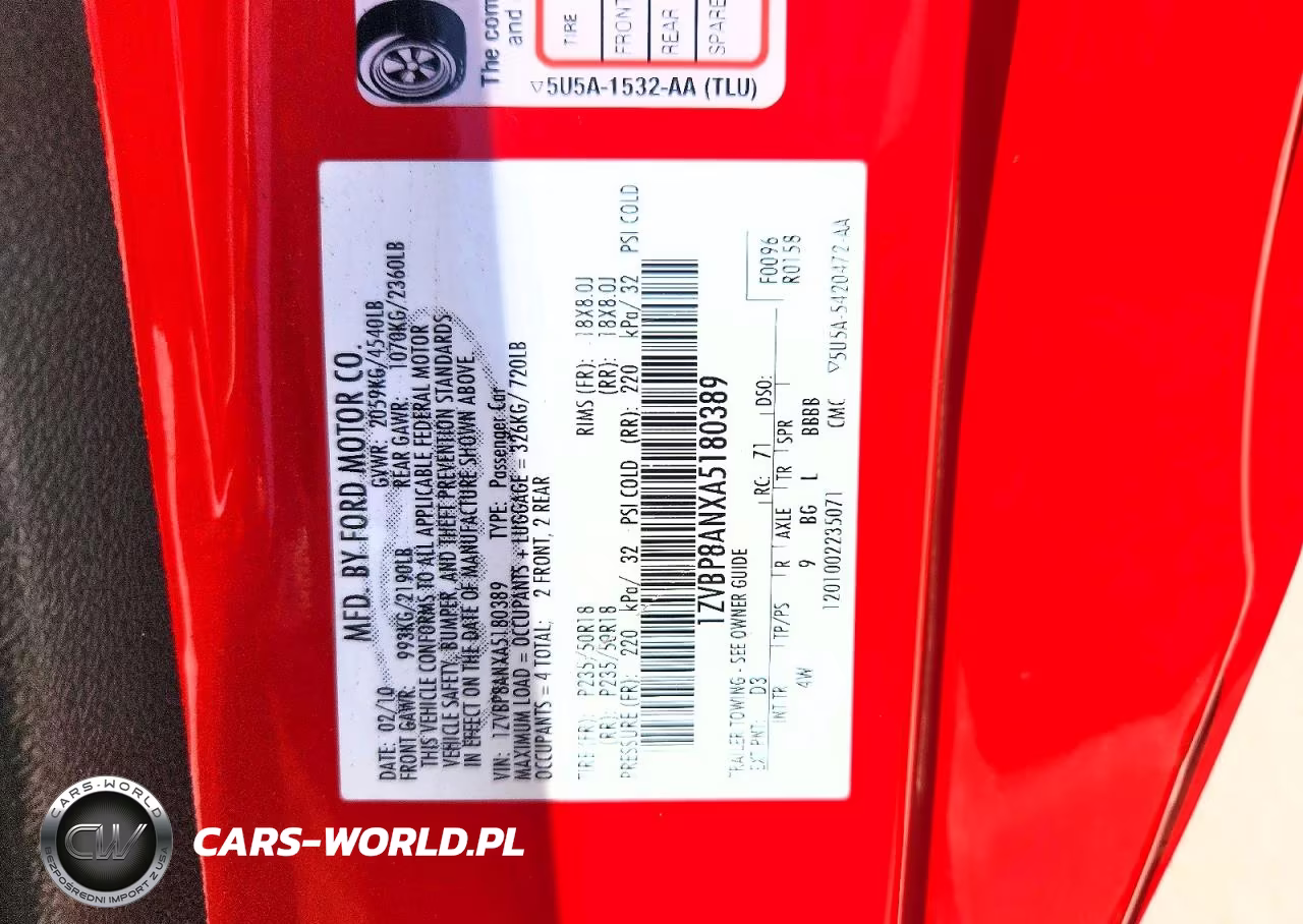2010 Ford Mustang VIN:1ZVBP8ANXA5180389 - 12