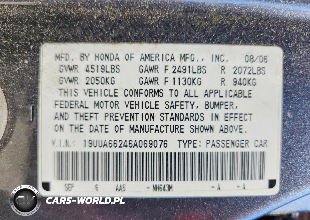 2006 Acura 3.2Tl VIN:19UUA66246A069076 - 13