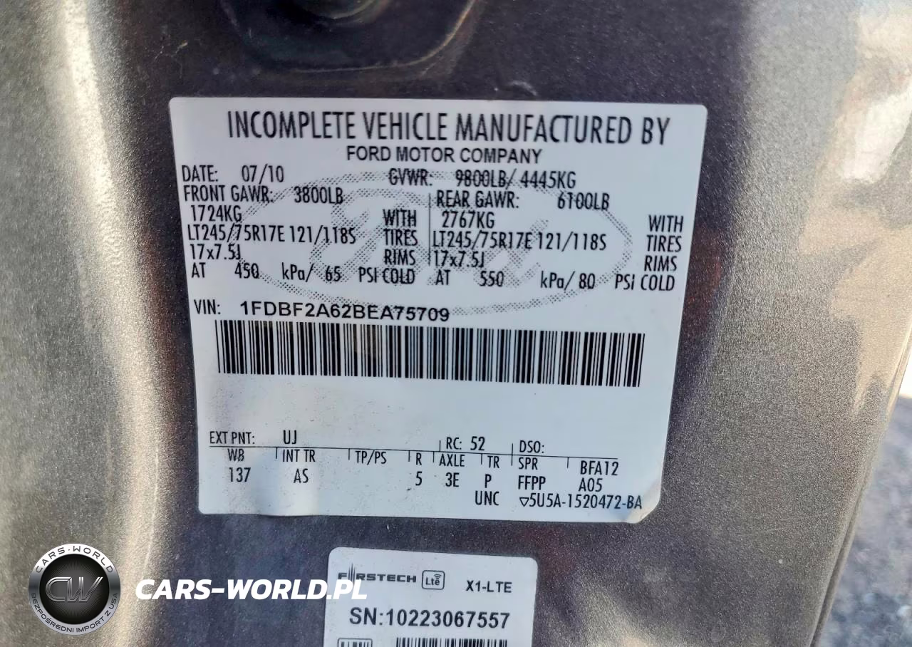 2011 Ford F250 Super Duty VIN:1FDBF2A62BEA75709 - 12