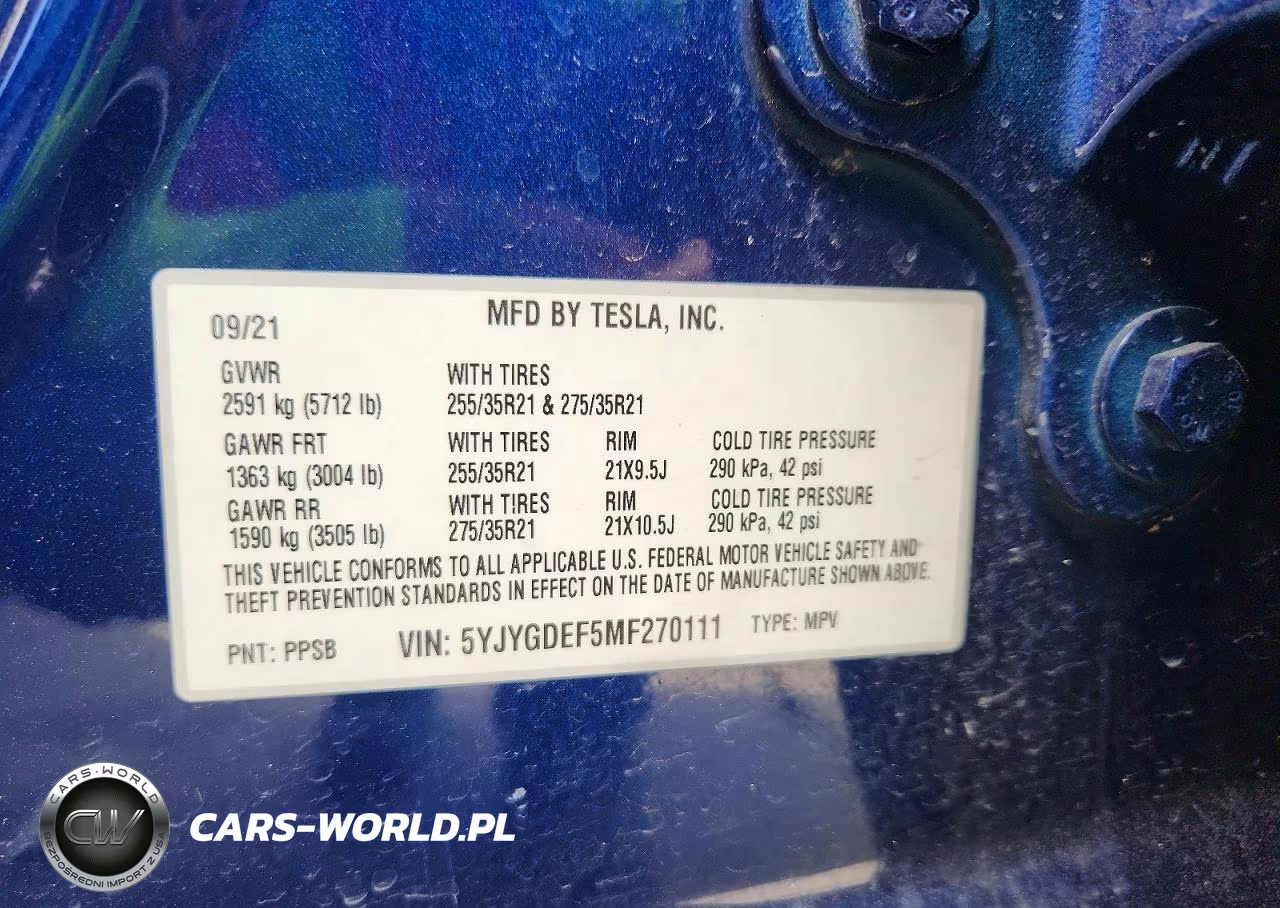 2021 Tesla Model Y VIN:5YJYGDEF5MF270111 - 12
