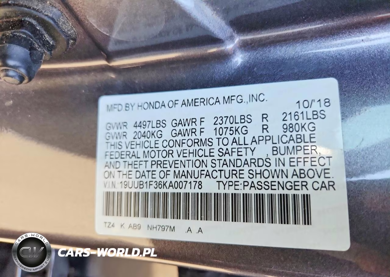 2019 Acura Tlx VIN:19UUB1F36KA007178 - 13