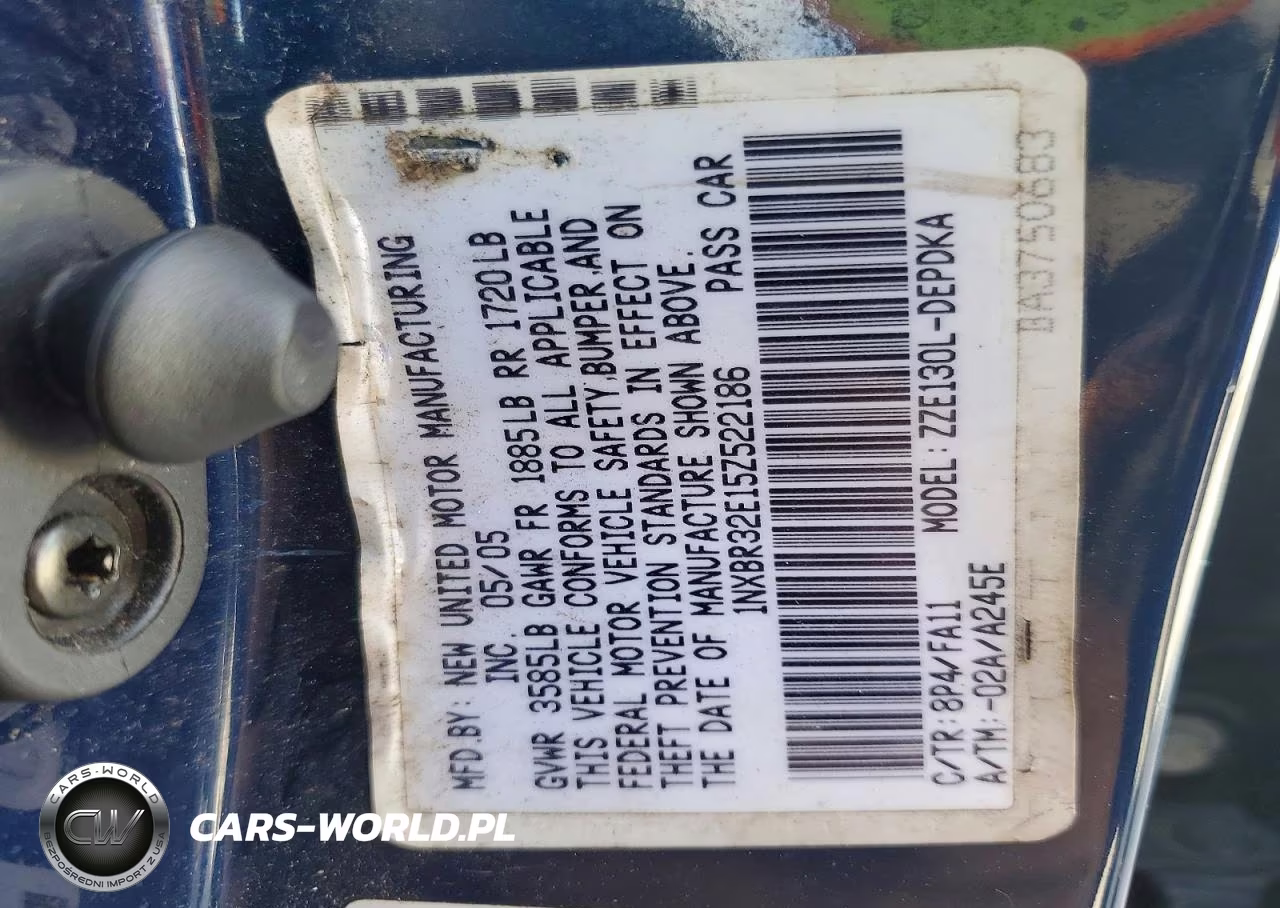 2005 Toyota Corolla Ce VIN:1NXBR32E15Z522186 - 12