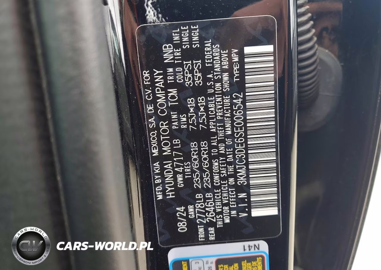 2025 Hyundai Tucson Sel VIN:3KMJC3DE6SE006542 - 13