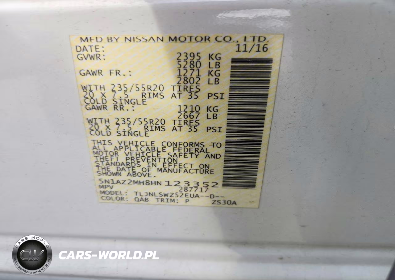2017 Nissan Murano Platinum VIN:5N1AZ2MH8HN123352 - 13