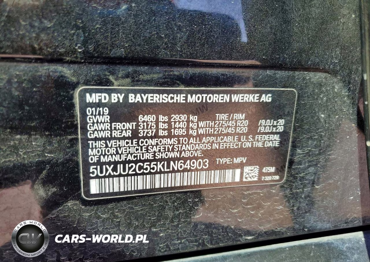 2019 BMW X5 xDrive50I VIN:5UXJU2C55KLN64903 - 13