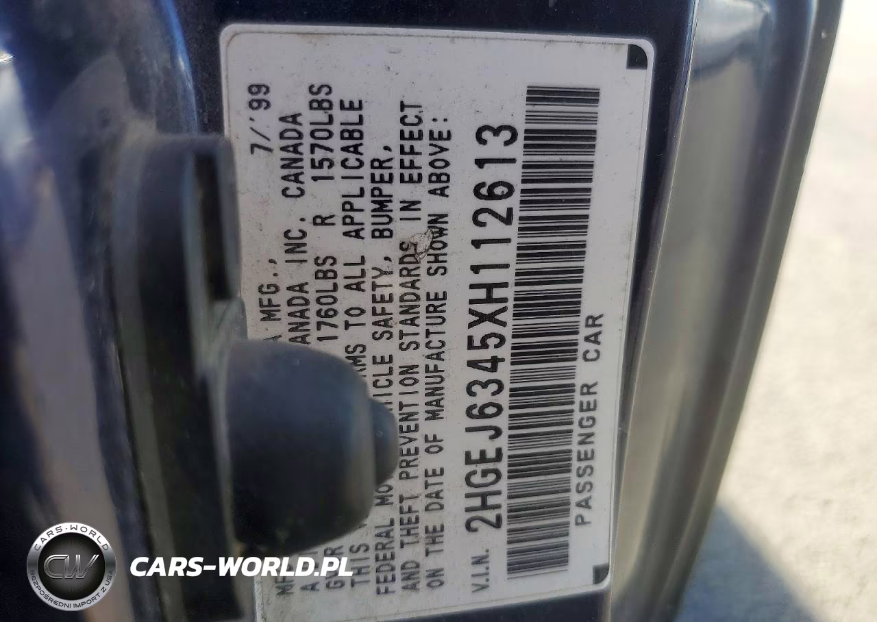 1999 Honda Civic Dx VIN:2HGEJ6345XH112613 - 12