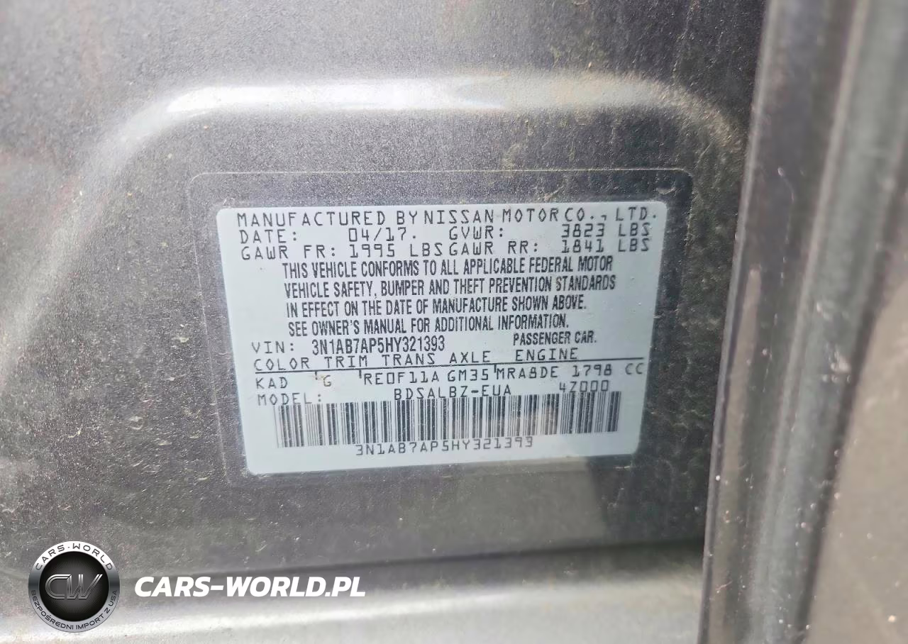 2017 Nissan Sentra S VIN:3N1AB7AP5HY321393 - 12