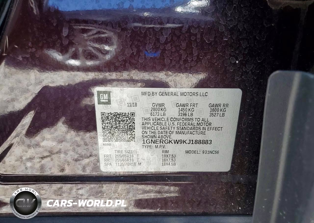 2019 Chevrolet Traverse Lt VIN:1GNERGKW9KJ188883 - 13