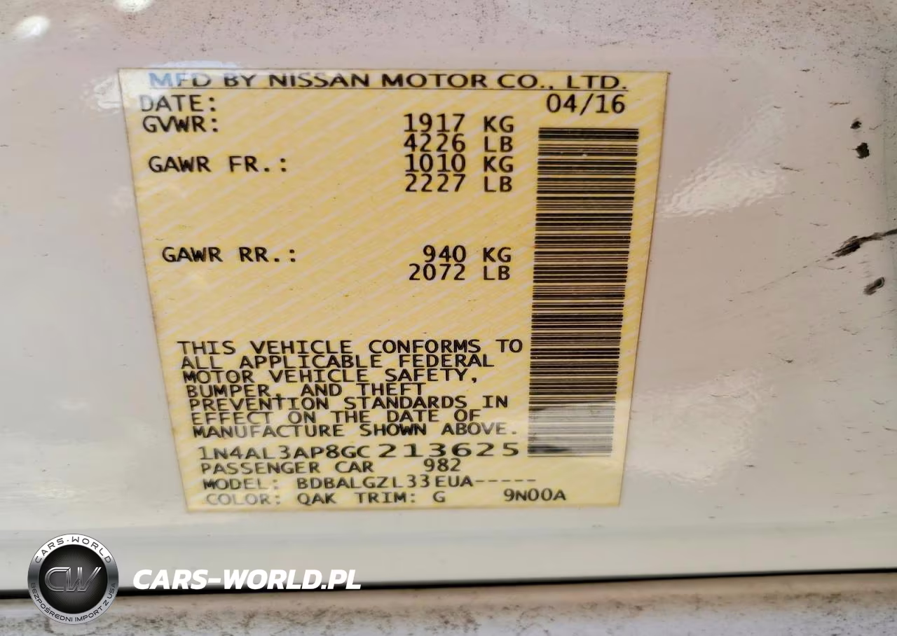2016 Nissan Altima 2.5 S VIN:1N4AL3AP8GC213625 - 12