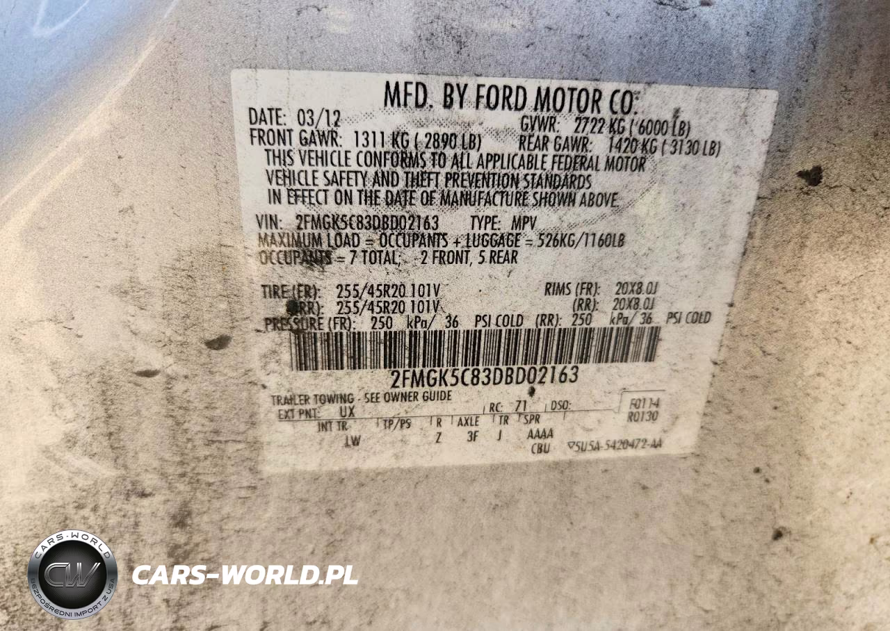 2013 Ford Flex Sel VIN:2FMGK5C83DBD02163 - 14